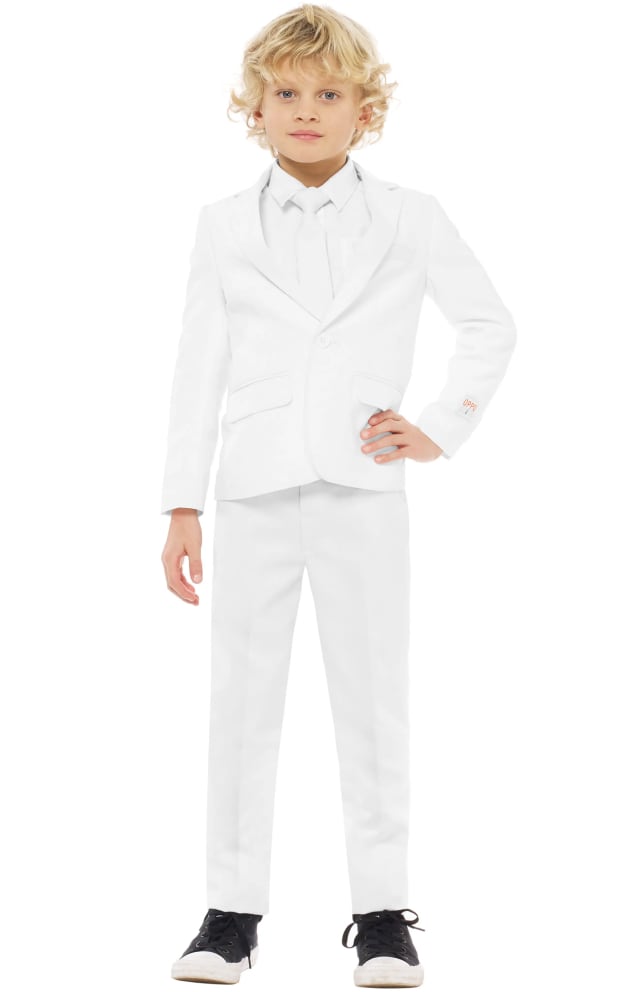Dolce & Gabbana Boys' Suit White blazer and trousers formal outfit with cotton blend material
