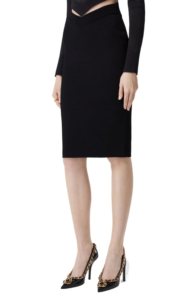 Givenchy Pencil Skirt Black high-waisted knee-length stretch fabric women's clothing