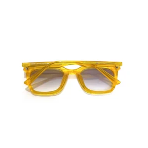 Celine sunglasses yellow transparent acetate frame gray gradient lenses accessory
