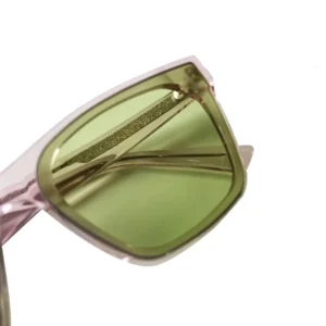 Gentle Monster sunglasses green lenses transparent pink acetate frame square shape accessory