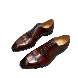 RepsGoat Oxford dress shoes dark brown leather lace-up formal footwear