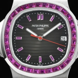 Patek Philippe Nautilus 5711 Diamond Set Black Dial Steel Bracelet Premium Edition