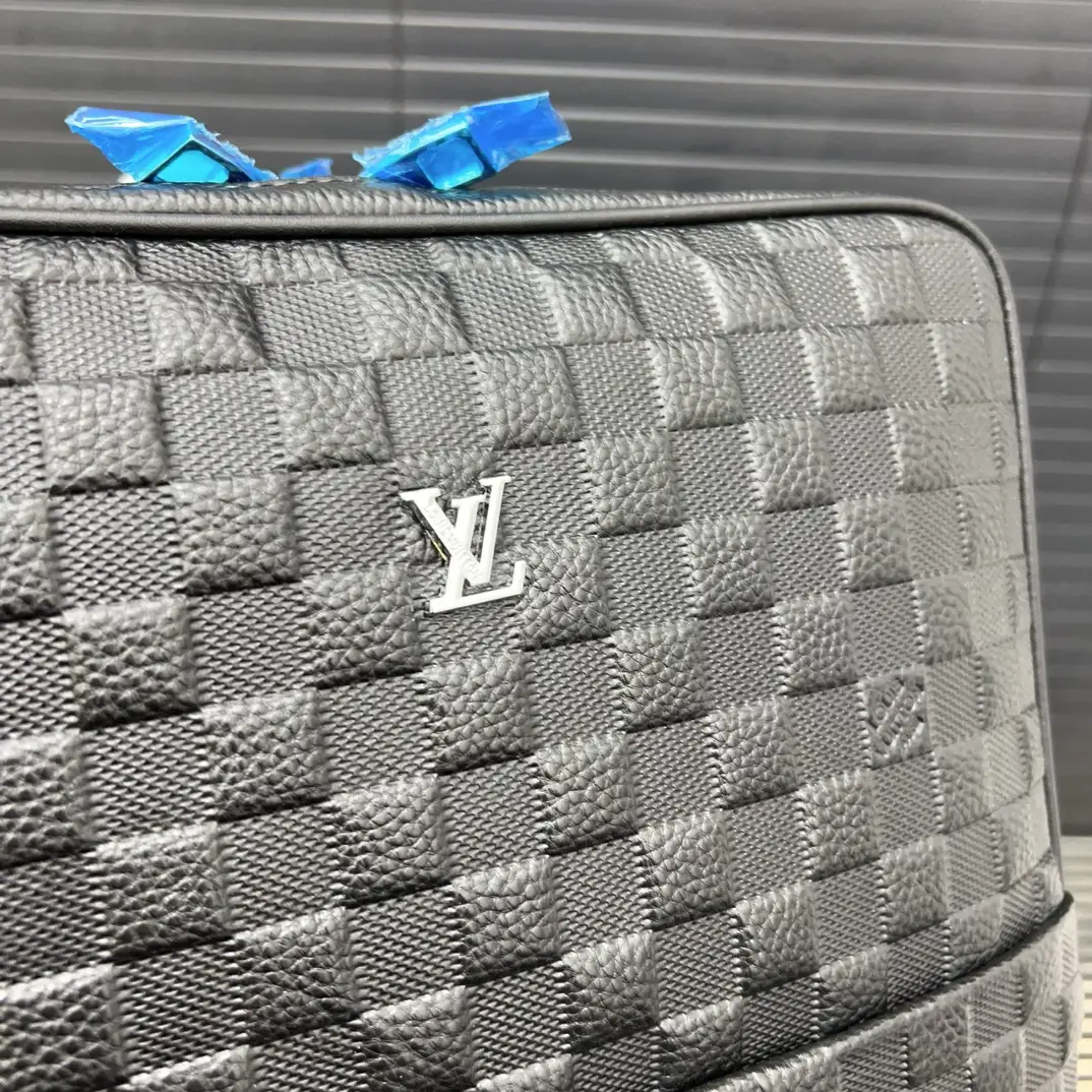 Louis Vuitton Damier Graphite Canvas Briefcase black checkered leather bag compact size