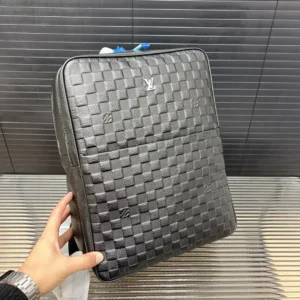 Louis Vuitton Backpack Damier Graphite canvas black leather medium bag luxury design