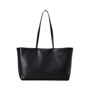 Black Therow Nuance Sheepskin Tote Bag with minimalist design and soft lambskin material, highlighting understated luxury for shoulder bag category.