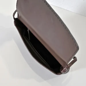 Interior view of Therow Nuance Sheepskin Tote Bag, showcasing minimalist design and spacious interior, emphasizing luxury materials and craftsmanship.