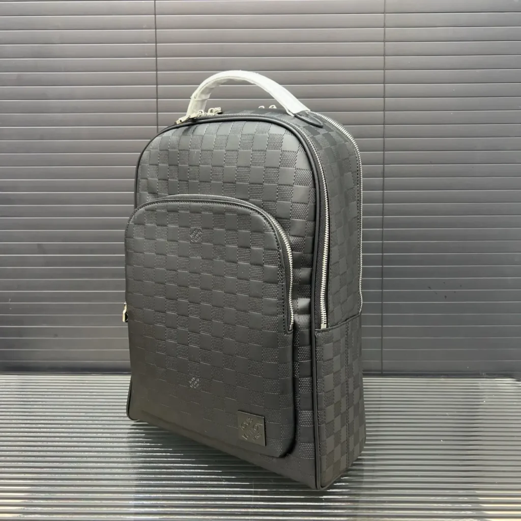 Louis Vuitton Avenue Backpack medium black Damier Graphite canvas bag with silver zippers