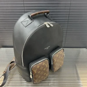 Louis Vuitton Palm Springs backpack medium black leather monogram canvas pockets bag