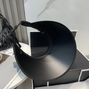 Repsgoat sun visor black fabric wide brim adjustable strap summer accessory