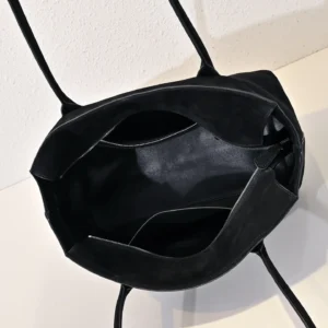 Celine Cabas Phantom large tote bag black suede leather interior zippered compartments