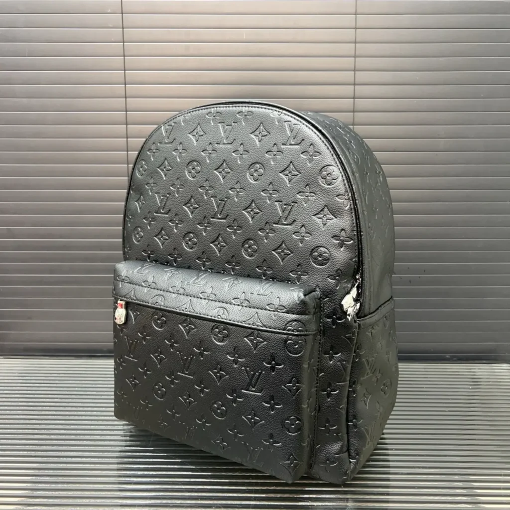 Louis Vuitton Palm Springs backpack medium black embossed monogram leather bag