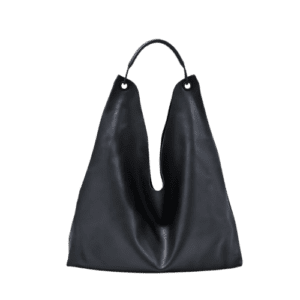 The Row Ascot Medium N001 black smooth calf leather shoulder bag