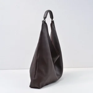 Mansur Gavriel Hobo medium dark brown smooth leather shoulder bag minimalist design