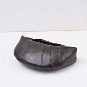 Bottega Veneta Jodie 658260 dark brown leather shoulder bag with padded design and stitching detail