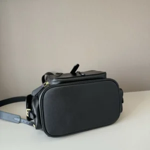 Celine Trio 23 small black leather crossbody bag with gold-tone hardware and adjustable strap