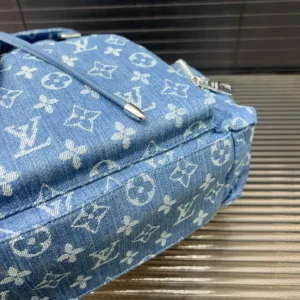 Louis Vuitton Mini Bench Dixie bag small blue denim monogram canvas silver-tone hardware