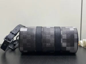 Louis Vuitton Christopher PM N41216 Damier Graphite canvas crossbody bag black leather trim