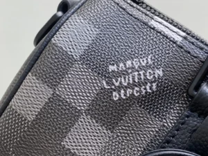 Louis Vuitton Keepall 55 M41414 Limited Edition Damier Graphite canvas duffle bag black leather trim