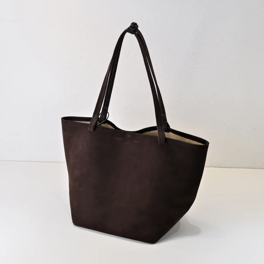 Madewell Tote bag medium brown suede with leather straps