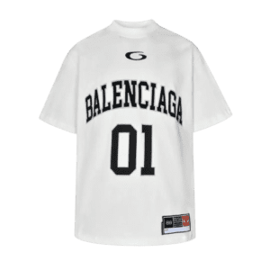 Balenciaga Baseball Jersey 01 SS23 white cotton t-shirt with black logo print
