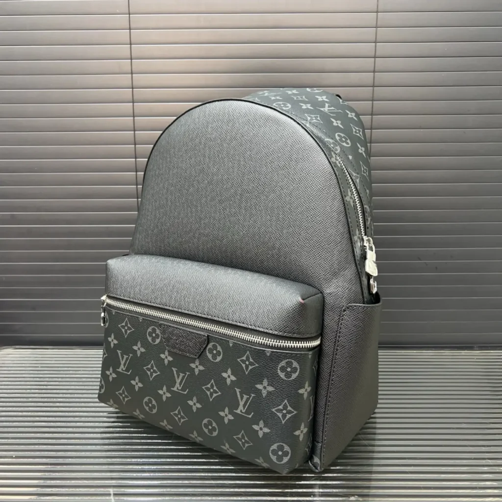 Louis Vuitton Palm Springs Backpack PM monogram canvas gray leather trim bag with front zipper pocket