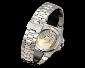 Patek Philippe Nautilus 5711 silver dial stainless steel case and bracelet watch with exhibition case back