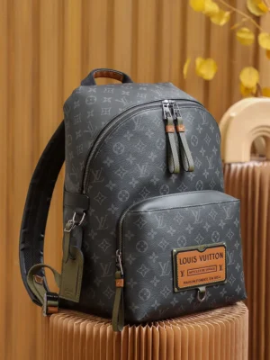 Louis Vuitton Christopher PM backpack M45266 monogram canvas black and grey leather trim bag