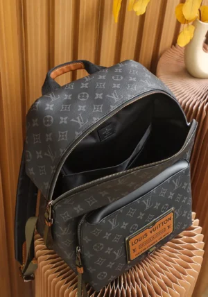 Louis Vuitton Christopher PM M45516 backpack black monogram coated canvas leather trim