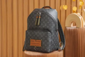Louis Vuitton Christopher PM backpack monogram canvas gray leather label compact size