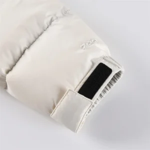 Repsgoat Puffer Jacket white adjustable strap padded nylon material winter outerwear