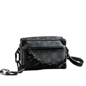 Louis Vuitton Soft Trunk PM crossbody bag black monogram coated canvas leather trim