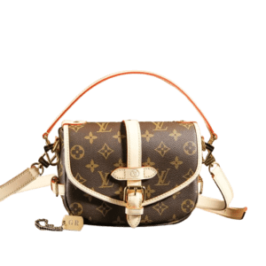 Louis Vuitton Chip Jumping Code Upgraded Gemini Series bag featuring classic old flower color scheme, adjustable shoulder strap, and stylish retro design.