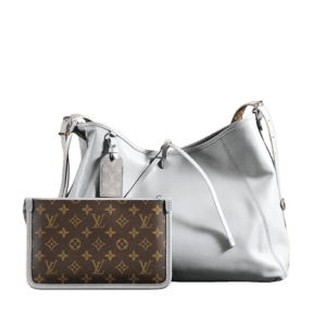 Louis Vuitton Delightful MM 12 monogram canvas and white leather shoulder bag with pouch
