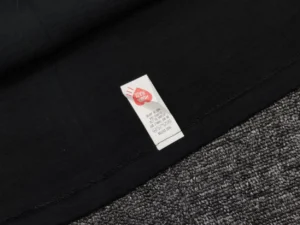 Supreme black cotton t-shirt with red heart logo Made in Japan tag detailing