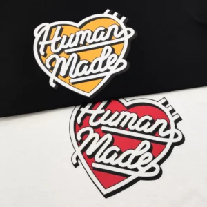 Human Made graphic T-shirts black yellow and white red cotton casual wear