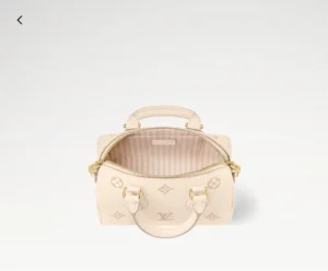 Louis Vuitton Speedy Nano bag beige monogram leather small handheld purse with gold hardware