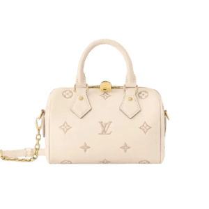 Louis Vuitton Speedy Nano 19 cream beige leather mini bag gold hardware chain strap