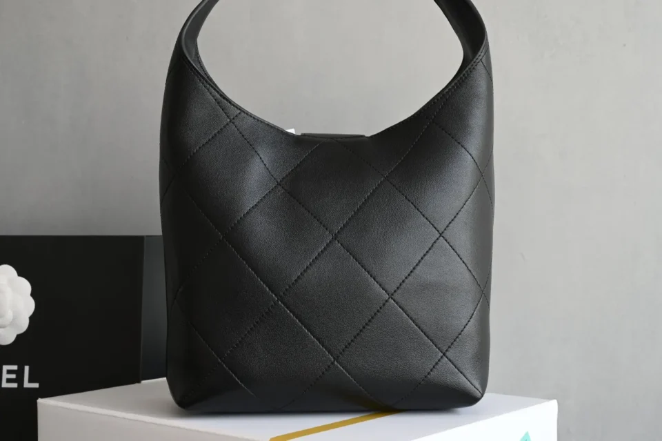 Chanel Gabrielle Small Bag black quilted calfskin leather handbag compact size luxurious design