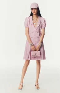 Chanel Mini Flap Bag pink quilted lambskin leather with silver-tone hardware and chain strap