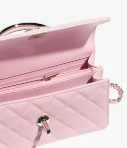 Chanel Wallet on Chain small pink caviar leather bag silver-tone hardware quilted design