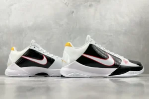 Nike Zoom Kobe 5 Protro white black red yellow synthetic leather sneakers