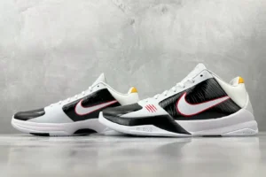 Nike Zoom Kobe 5 Protro black white red yellow leather basketball sneakers