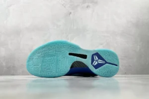 Nike Kobe 5 Protro blue glowing rubber outsole basketball sneakers with carbon fiber detailing