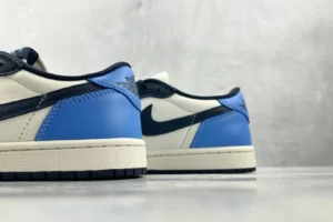 Nike Air Jordan 1 Low University Blue white black leather sneakers with black outsole