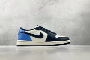 Nike Air Jordan 1 Low OG Game Royal white black leather sneakers with blue accents