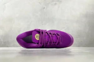 Nike KD 14 purple colorway knit mesh material basketball sneakers with gold logo on tongue label