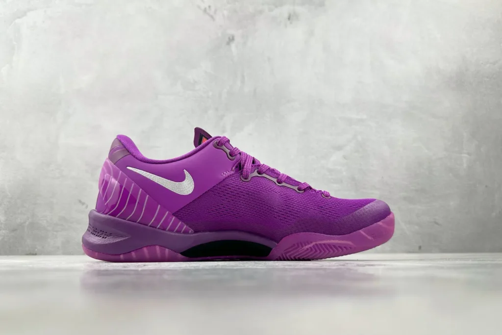 Nike Kobe 8 System purple colorway mesh and synthetic material basketball sneakers