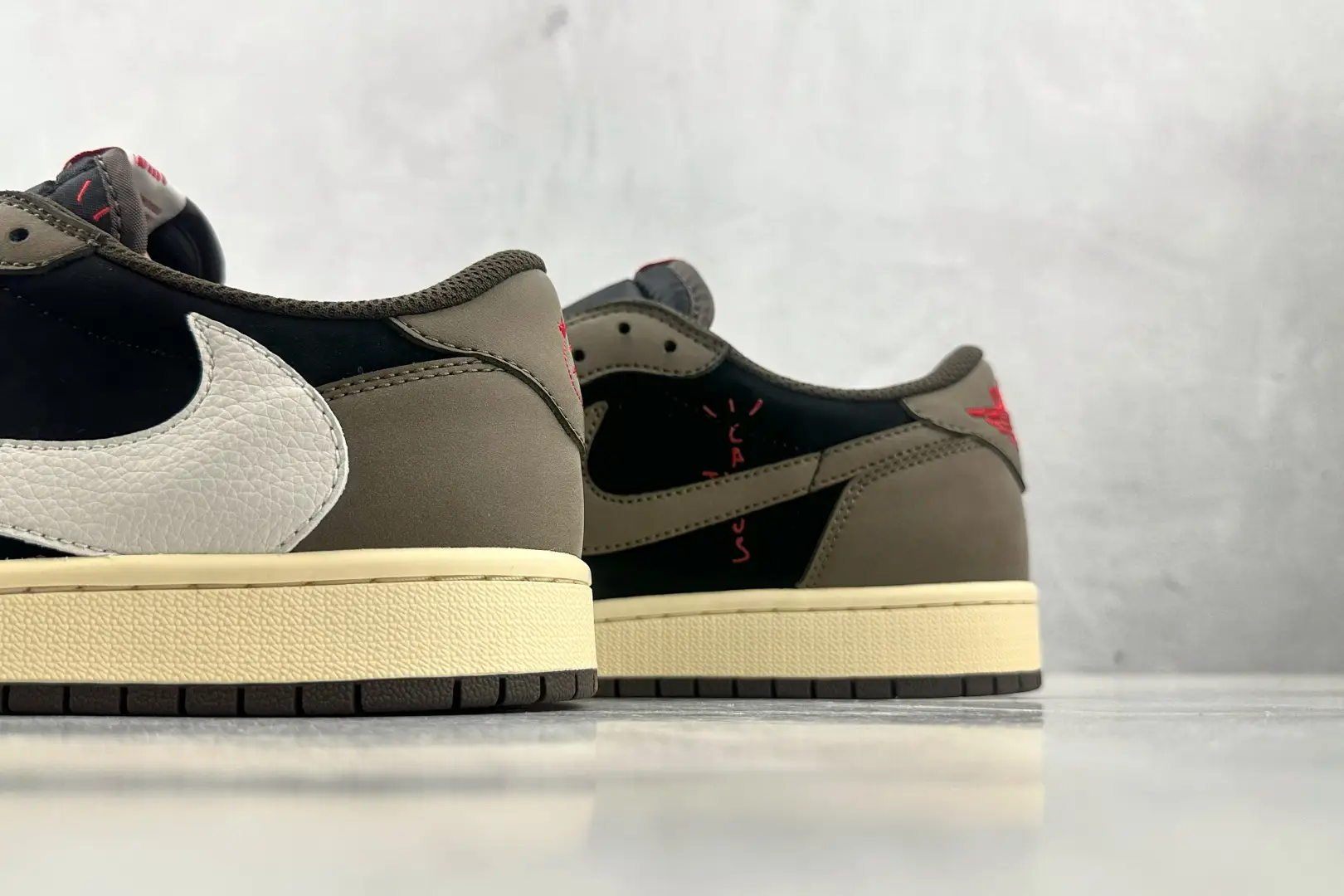 Nike Air Jordan 1 Low OG Travis Scott black sail brown nubuck leather sneakers