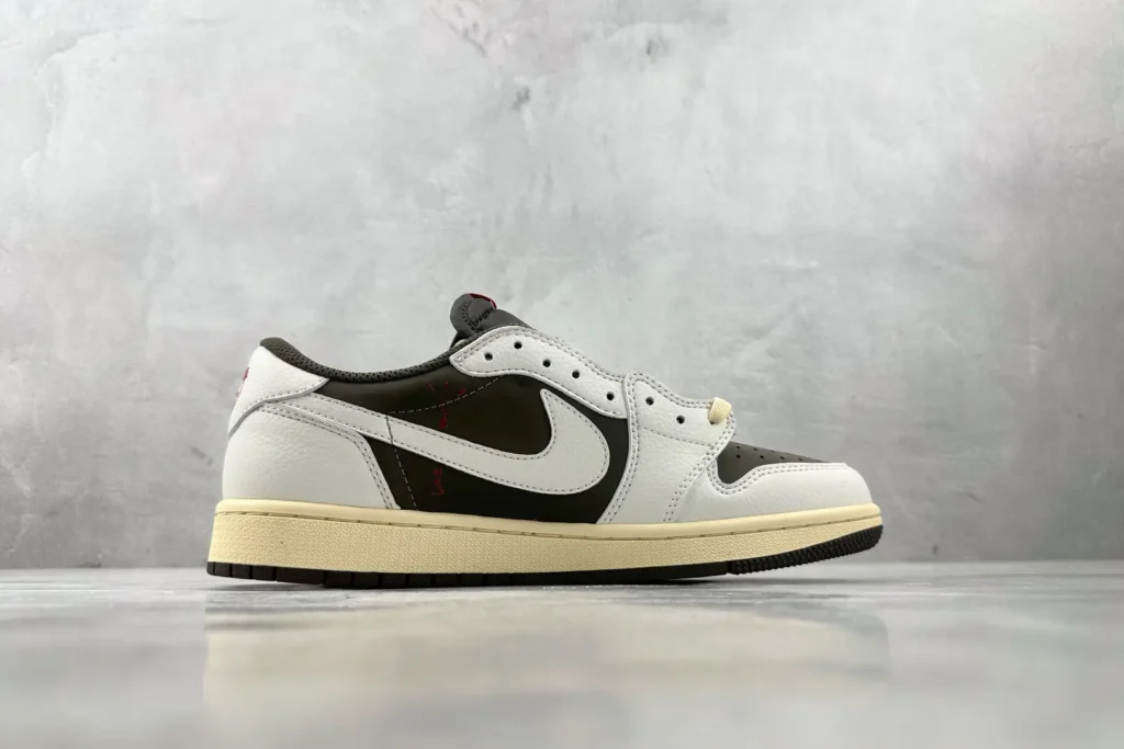 Nike Jordan 1 Low OG Travis Scott Style DD1666-100 black and white sail cow leather sneaker