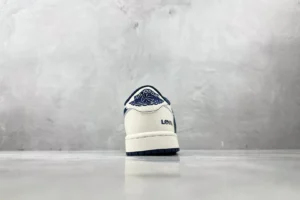 Nike Jordan 1 Retro Low OG Levi's denim edition sail and navy colorway leather sneaker with denim accents
